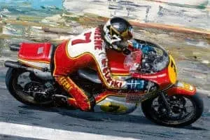Barry Sheene vintage motogp motorcycle racing handpainted