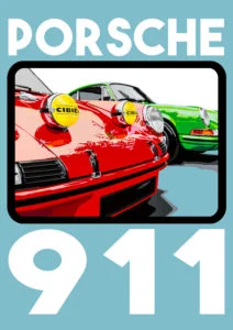 Legendary Porsche 911 car poster