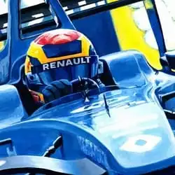 Sebastian Buemi celebrating victory formula e season