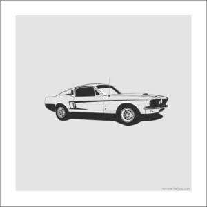 Shelby GT 500 Artprint  by Remove-Before