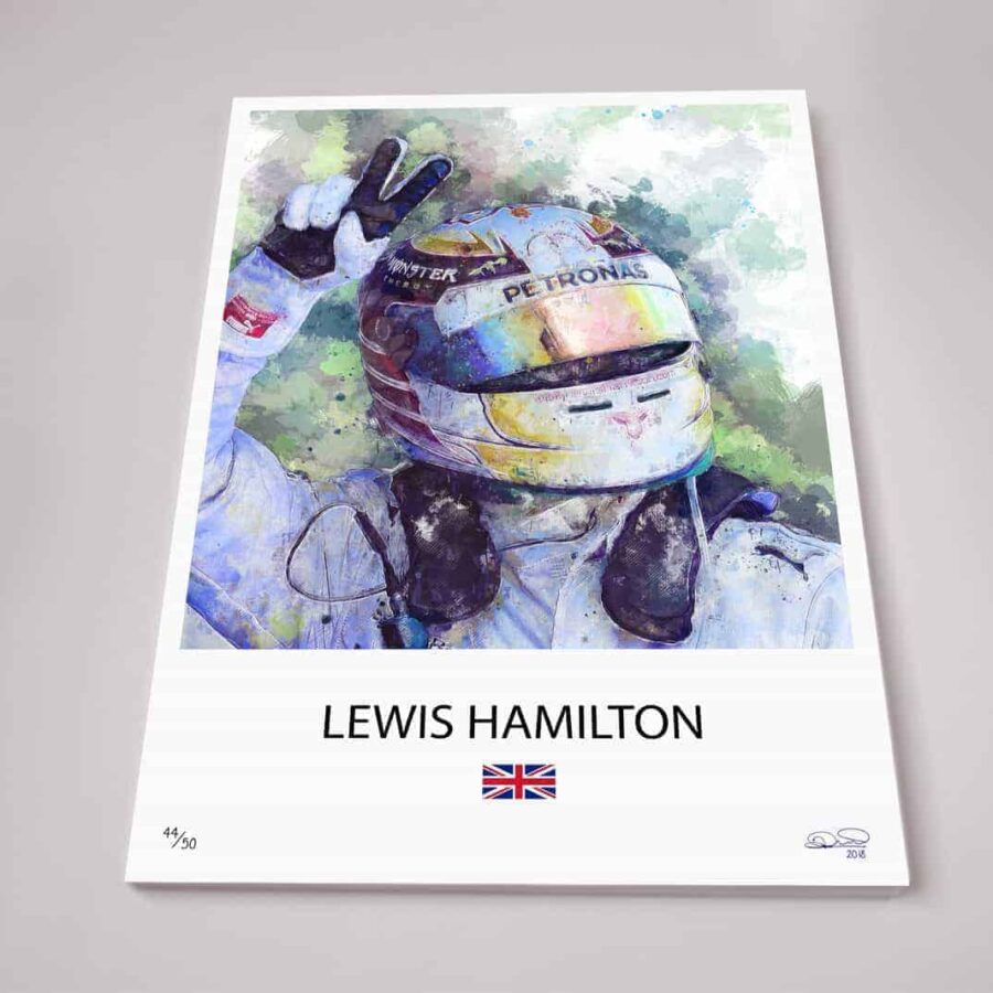 Lewis Hamilton 5 X World Champion (A4/A3) F1 Helmets