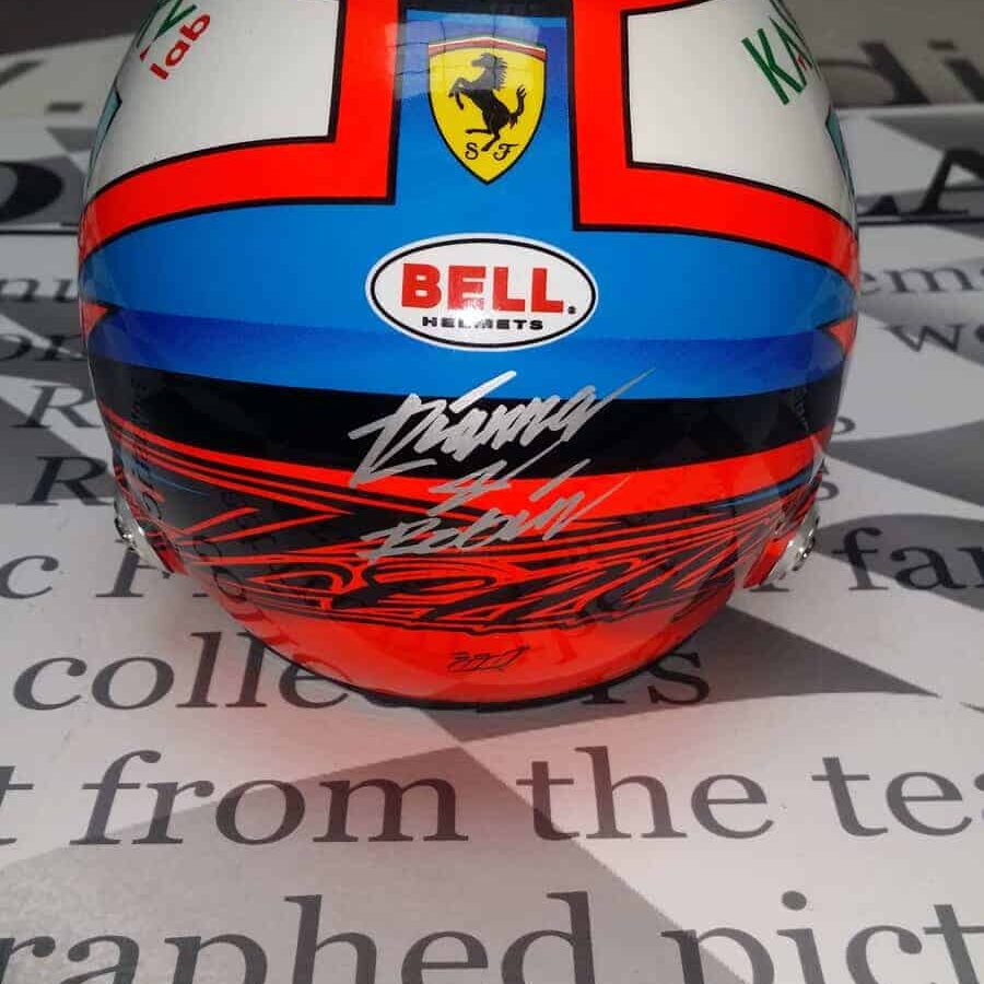 2018 official Ferrari 1/2 scale helmet signed by Riakkonen F1 Helmets