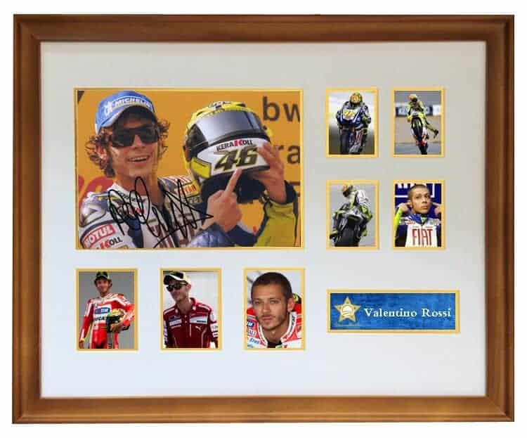 Valentino Rossi Photo Collage Picture Framed Autographed Signed MotoGP Art