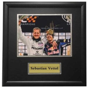 Michael Schumacher and Sebastian Vettel Framed Autographed Signed Photo  by Signed Memorabilia