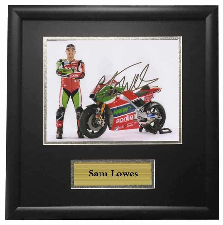 Sam Lowes Aprilia Picture Framed Autographed Signed Aprilia Racing