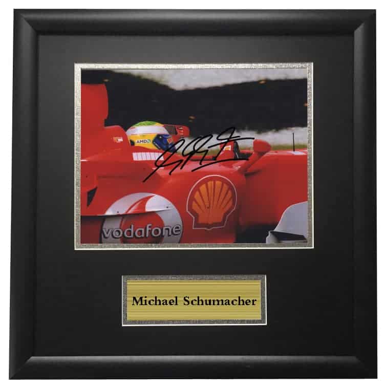 Michael Schumacher Ferrari Framed Autographed Signed Photo F1 Art