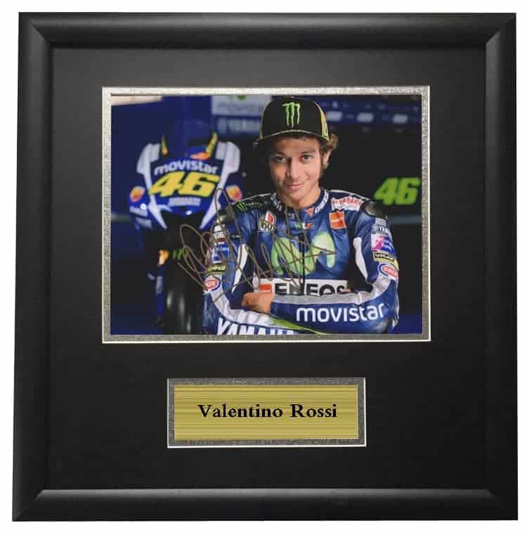 Valentino Rossi Racing Yamaha Picture Framed Autographed Signed MotoGP Memorabilia