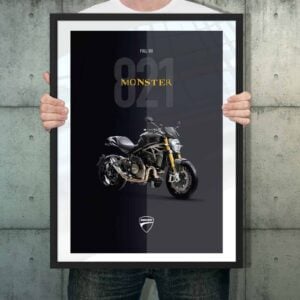 Automotive poster of Ducati Monster 821  by Primoposter