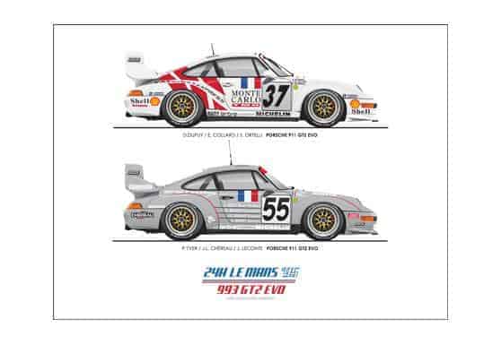 Le Mans '95 Posters - 993 GT2 Evo - 12x9 Automotive