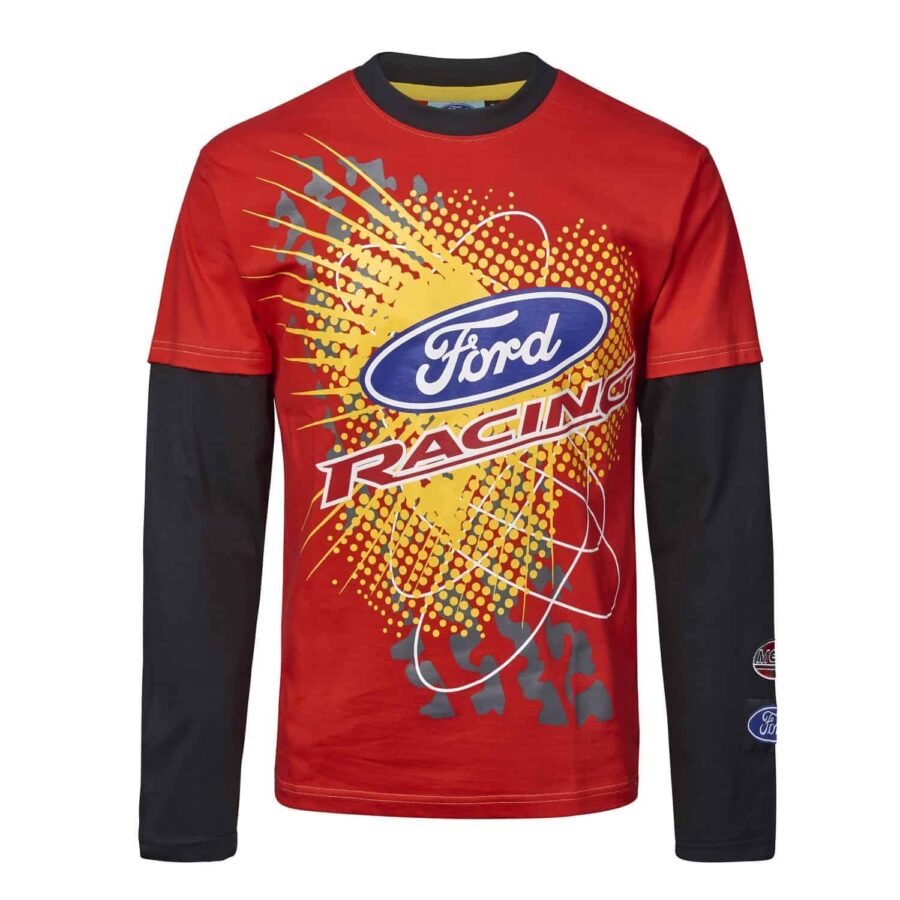 T-Shirt Adult Rally Cross Longsleeve OMSE Ford Fiesta Extreme NEW Red Black Ford