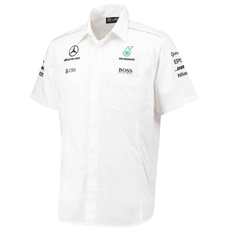 SHIRT Mercedes AMG Petronas Hamilton Men Teamshirt Formula One 1 F1 New WHITE Formula 1 Memorabilia