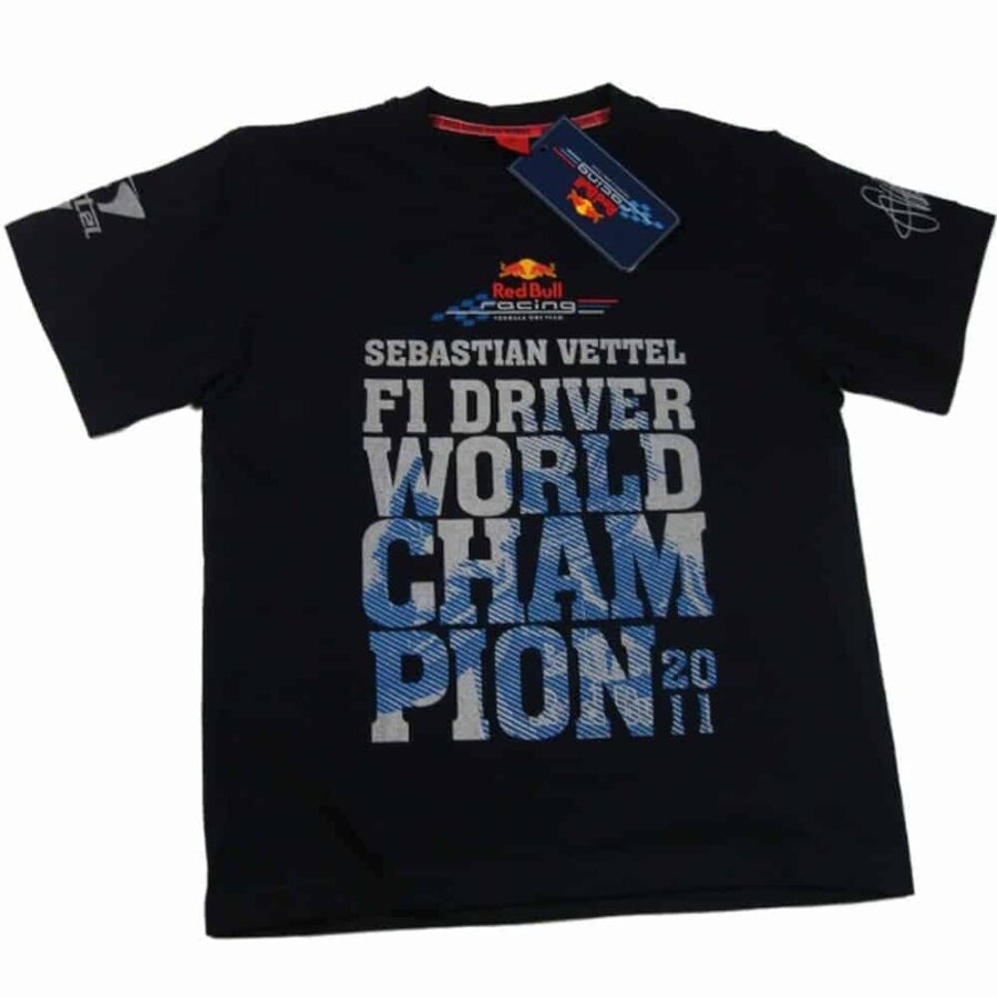 T-SHIRT kids Formula One 1 F1 Red Bull Vettel Driver World Champion 2011 NEW F1 Clothing