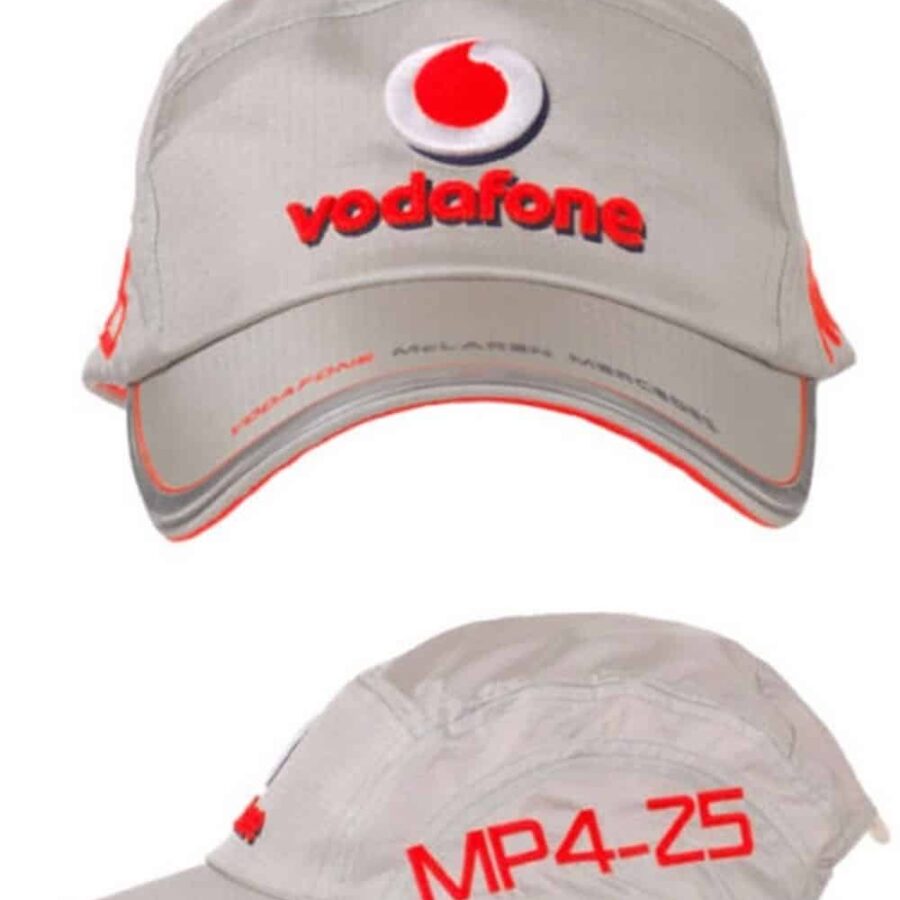 CAP Formula One 1 F1 Vodafone McLaren Mercedes Team 2010 MP4-25 Silver F1 Caps