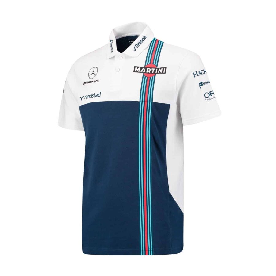 POLO Mens Williams Martini F1 Formula One 1 NEW Mercedes Poloshirt PQ NAVY WHITE Formula 1 Memorabilia