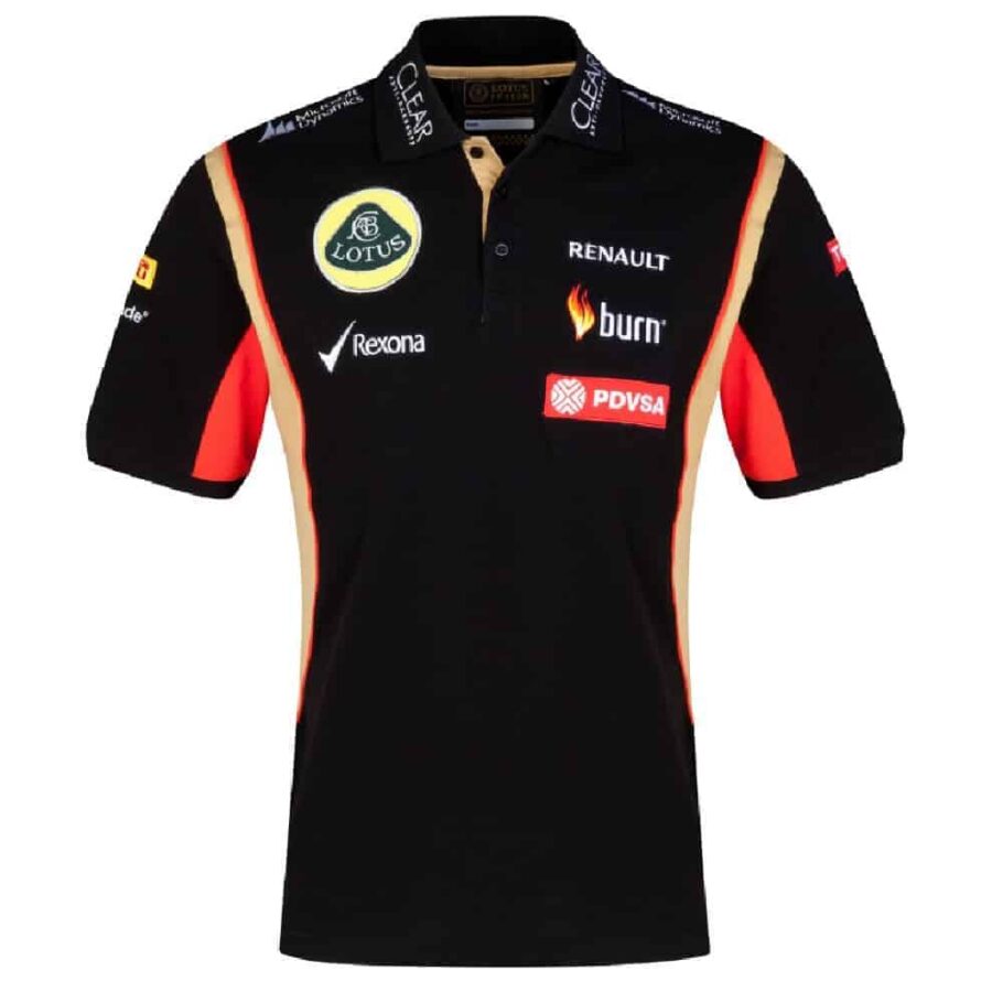 POLO Shirt Adult Formula One 1 Lotus F1 Team PDVSA Sponsor 2014/5 Formula 1 Memorabilia