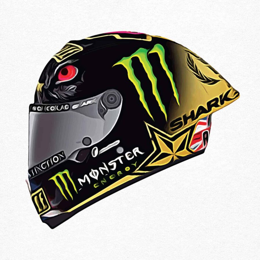 Scott Redding 2019 Champion Helmet British Super Bikes, Ducati Motorcycle Poster Motorbike Ducati MotoGP Team