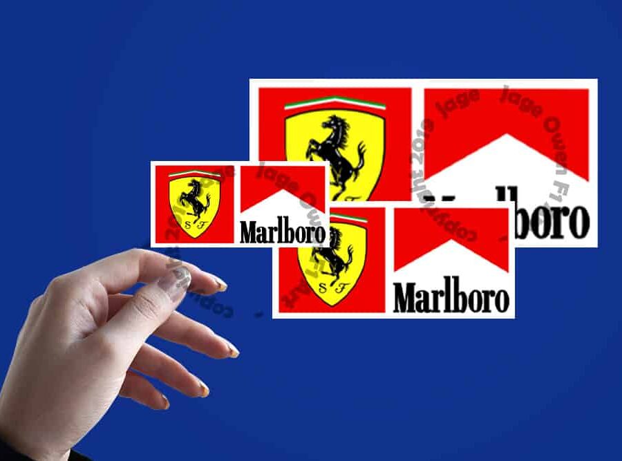 Ferrari Marlboro 2000's F1 Sticker - Scuderia GP F1 Stickers & Decals