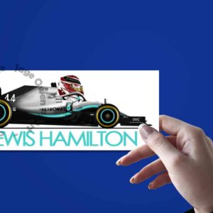 Lewis Hamilton Mercedes F1 Car.Toon 2019 Sticker - Scuderia GP F1 Stickers & Decals by ScuderiaGP
