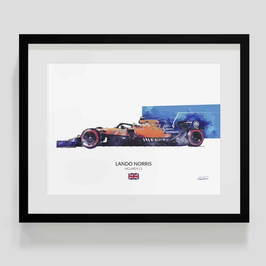 Lando Norris 2019 McLaren Print (50 LE prints) F1 Art