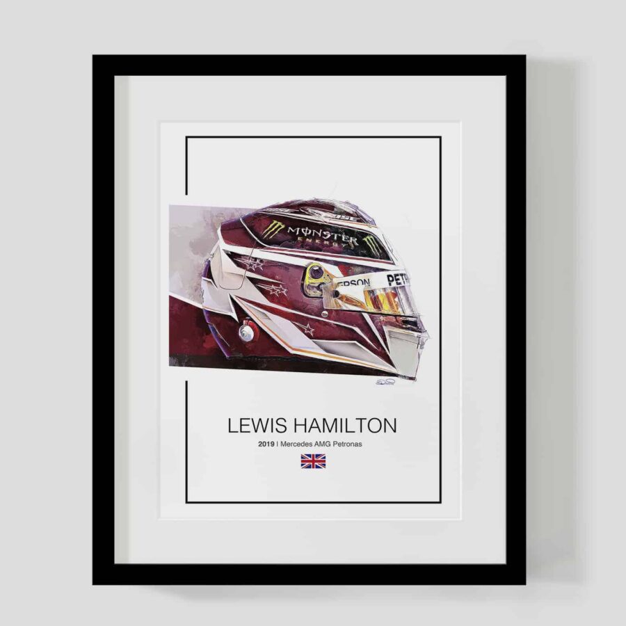 Lewis Hamilton 2019 Helmet Print (50 Edition) F1 Helmets