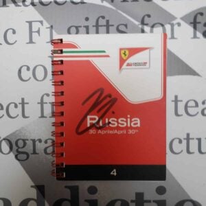 NOW SOLD-Kimi Raikkonen signed Ferrari notebook for internal use only from the F1 Signed store collection.