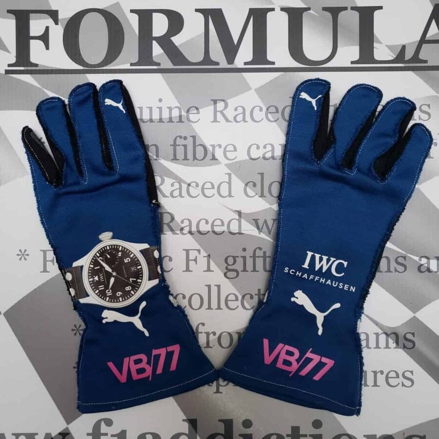 NOW SOLD-Valtteri Bottas used 2017 Mercedes drivers gloves Formula 1 Memorabilia