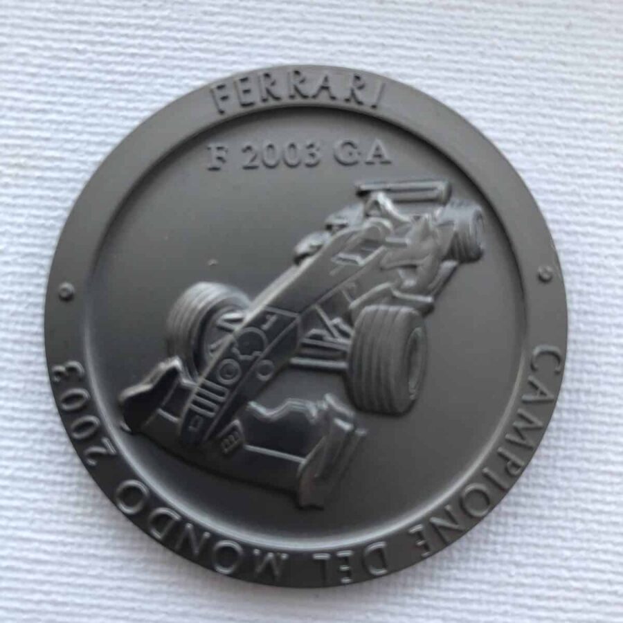 Official Ferrari F1 World Championship 2003 Titanium Medal / Coin + COA Ferrari Automotive