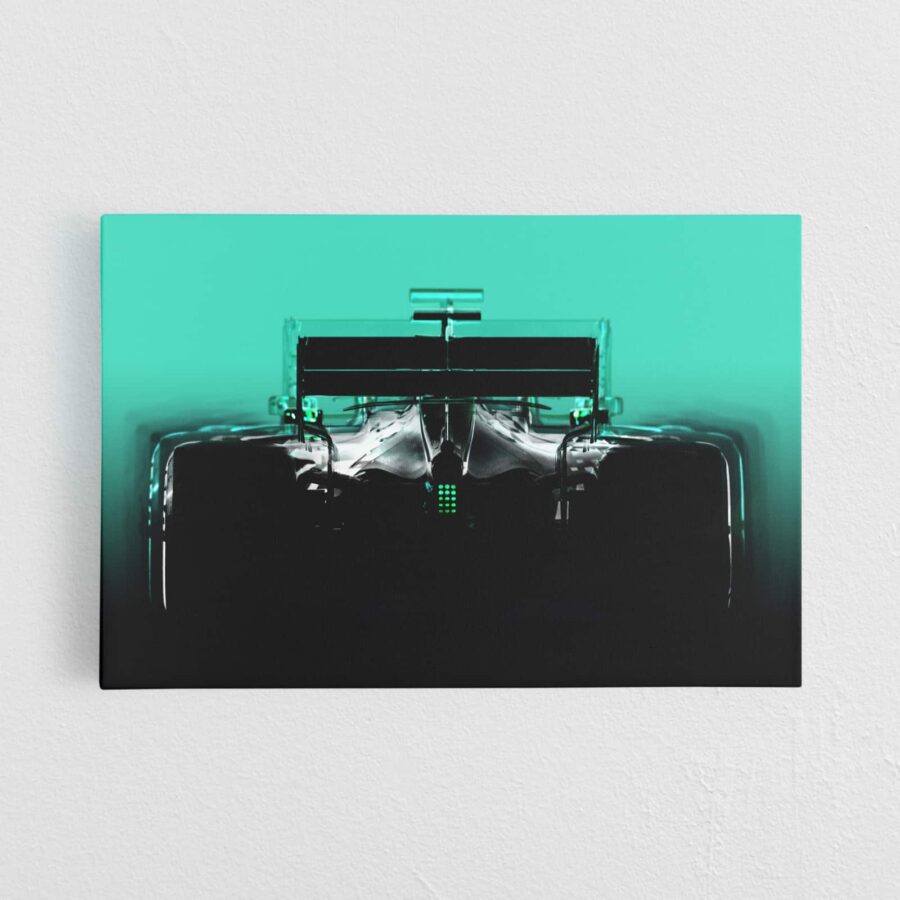 Mercedes F1 inspired silhouette wall canvas F1 Art