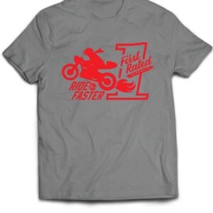 Ride Faster Apparels with "1" graphics (Grey)  by gcstuffs