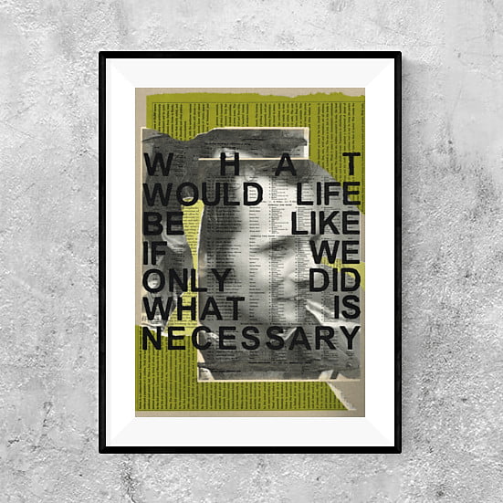 Niki Lauda: 'What would life be like if we only did what is necessary' | Print from an original collage Sports Car Racing Posters & Prints