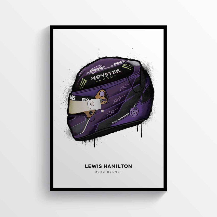 Lewis Hamilton 2020 Black Lives Matter Formula 1 Helmet (White) F1 Art
