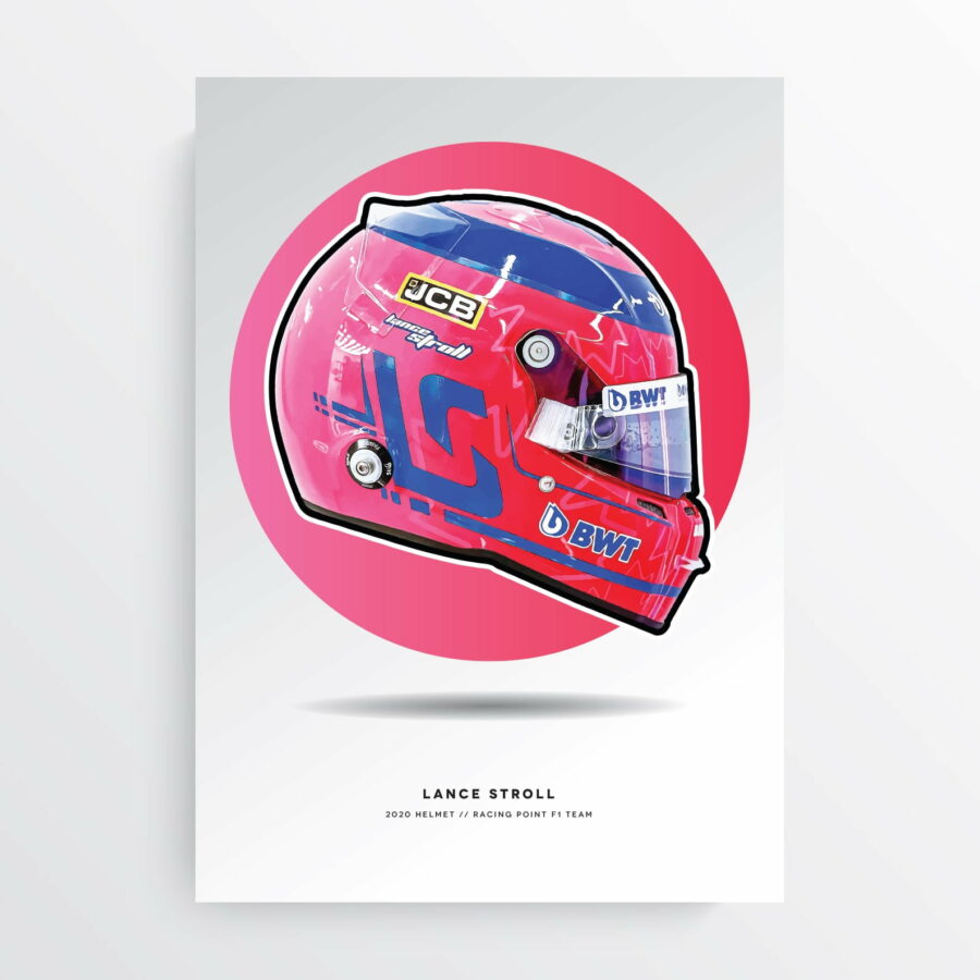 Lance Stroll 2020 Formula 1 Helmet Print F1 Art