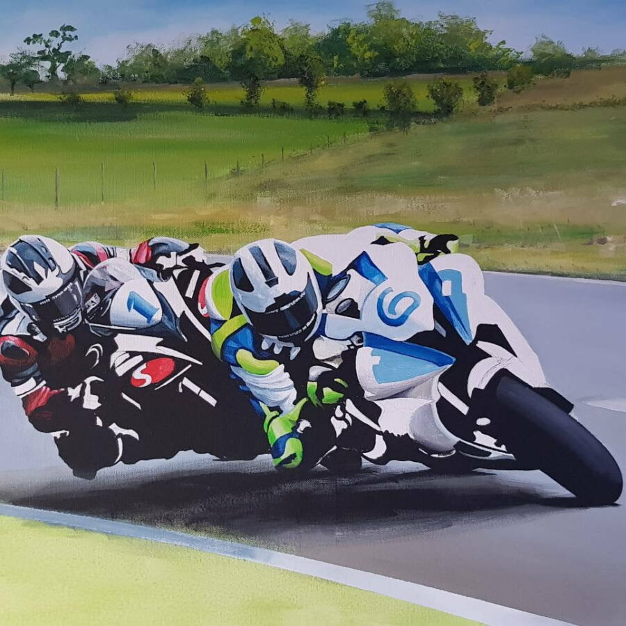 William and Michael Dunlop, limited edition art print by Jeff Rush Motorcycle racing poster Road racing poster TT poster gifts for bikers Michael Schumacher