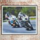 Michael Dunlop and Bruce Anstey limited edition art print by Jeff Rush Motorcycle racing poster Road racing poster gifts for bikers