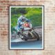 Michael Dunlop Limited edition art print by Jeff Rush Motorcycle racing poster Road racing poster TT poster UGP poster gifts for bikers