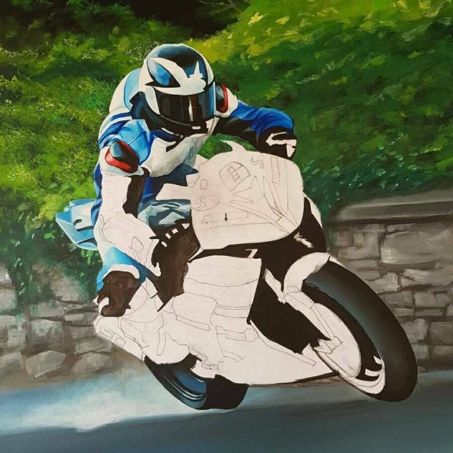 Michael Dunlop Limited edition art print by Jeff Rush Motorcycle racing poster Road racing poster TT poster UGP poster gifts for bikers Michael Schumacher