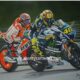 The Masters Apprentice. Valentino Rossi and Marc Marquez limited print.