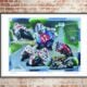 Phillip McCallen autographed limited edition print of the Isle of Man TT by Jeff Rush