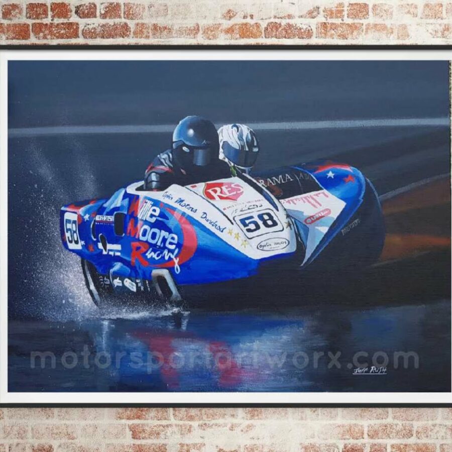Wet weekend. Limited edition print of Kyle young at Spa MotoGP Art