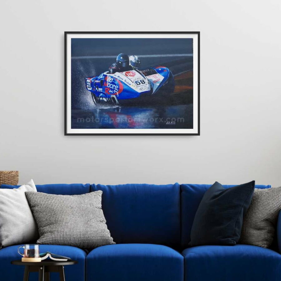 Wet weekend. Limited edition print of Kyle young at Spa MotoGP Art