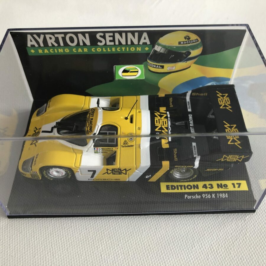 1984 Ayrton Senna Porsche 956 K LANG F1 1:43 Scale Diecast Racing Model Edition 43 No.17 Ayrton Senna