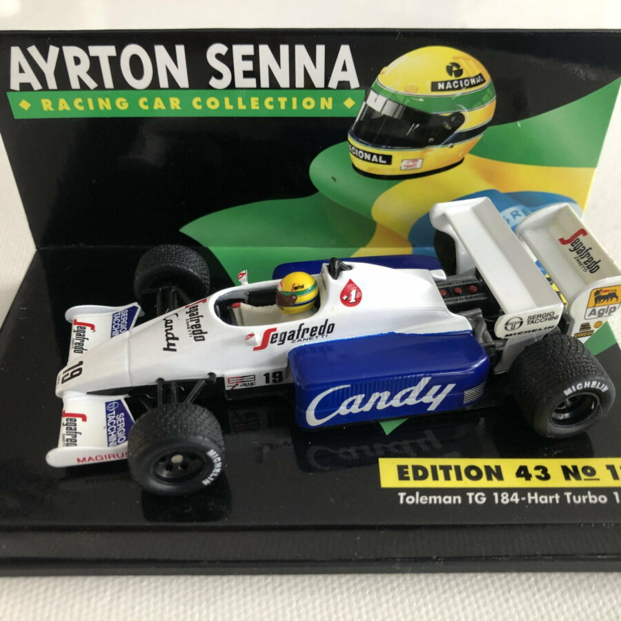 1984 Ayrton Senna Toleman TG 184-Hart Turbo LANG F1 1:43 Scale Diecast F1 Model Edition 43 No.13 Formula 1 Memorabilia