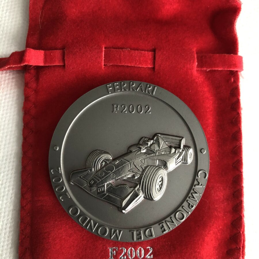 Official Ferrari F1 World Championship 2002 Titanium Medal / Coin + COA F1 Accessories