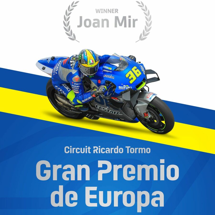 Joan MIR Winner of the 2020 Gran Premio de Europa MotoGP Art
