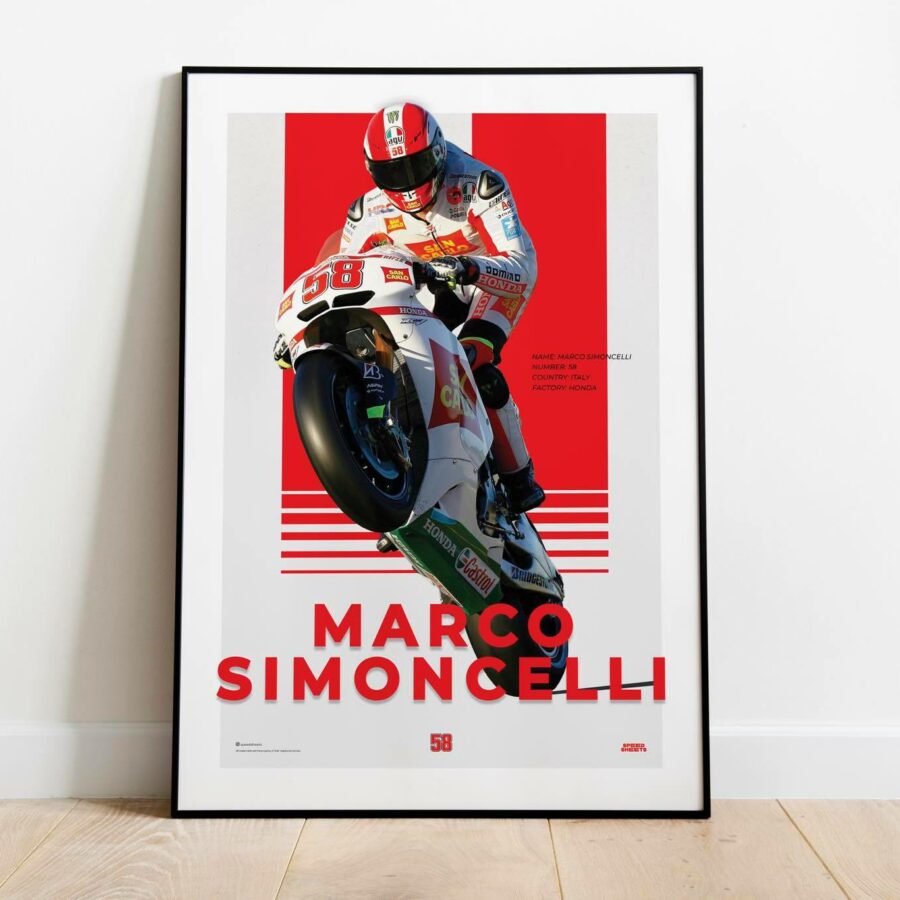High Quality Marco Simoncelli print MotoGP Art