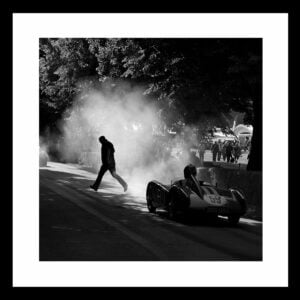 The Start Line -Good Wood Festival of Speed - Vintage racing, black and white archival print. Product by Lou Boileau photography