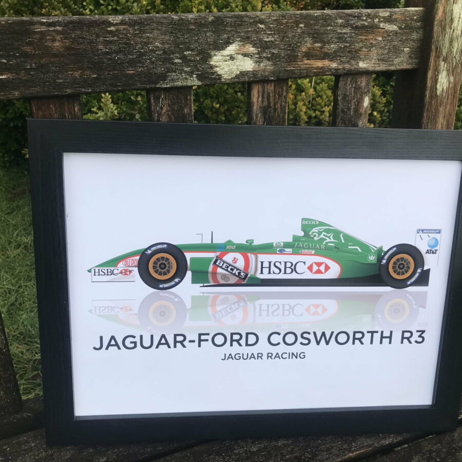 Classic F1 car Jaguar Ford Cosworth R3 2002 A3 artwork F1 Accessories