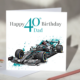 Mercedes Formula One F1 Birthday Card Personalise with Age and Name