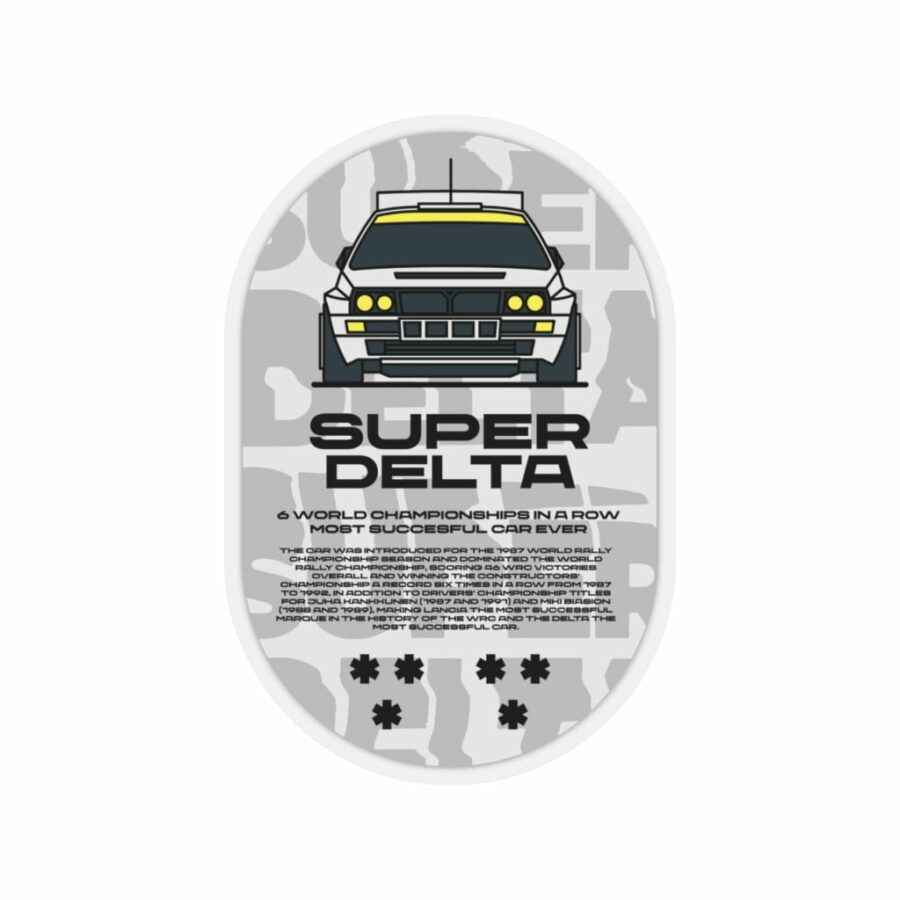 Super Delta Integrale World Rally Championship Winner Sports Car Racing Stickers & Decals