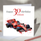 Ferrari Formula One F1 Birthday Card Personalise with Age and Name